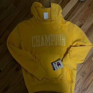 Champion brand new yellow hoodie